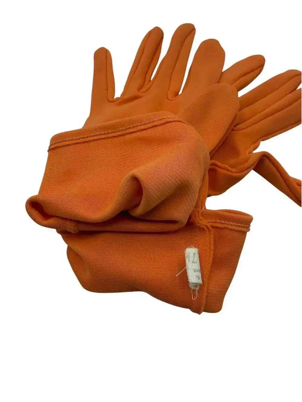 Vintage  1950s 1960s Orange Gloves for Women, Wrist Length, Size 7,  Classic